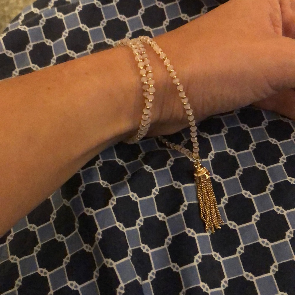 Baublebar light pink and gold wraps bracelet